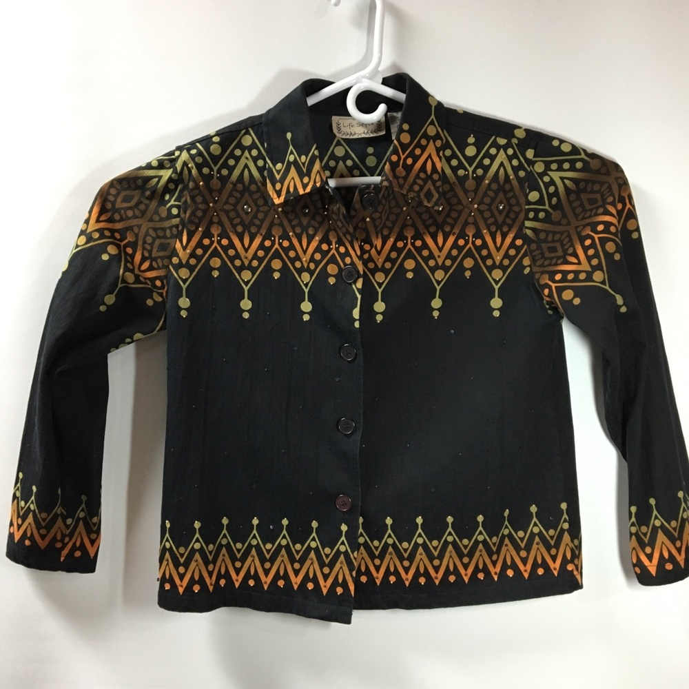 Life Style Jacket black Size L sequines